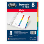 SEPARADORES TAMAÑO CARTA C/8 