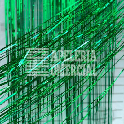 ARTICULOS PARA FIESTA CORTINA METALICA/MATE VERDE BANDERA