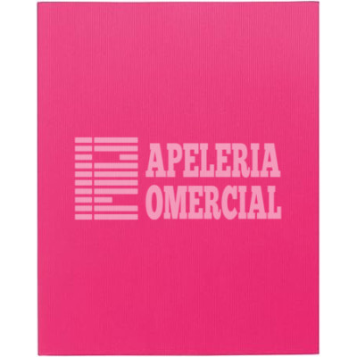 PASTAS P/ENCUADERNAR TRANSPARENTE RAYADO T.C JGO. ROSA