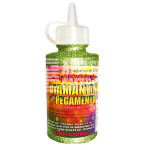 PEGAMENTO CON DIAMANTINA 60 ML. VERDE LIMON